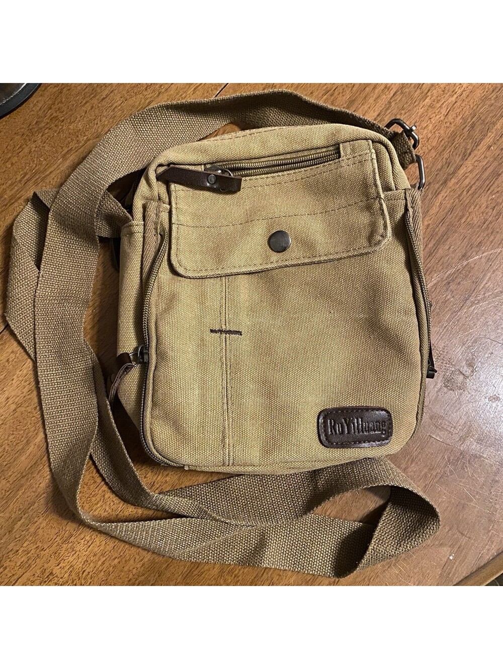 Military Style Unisex Canvas Messenger Bag Multi Pockets Shoulder Strap Outdoors
